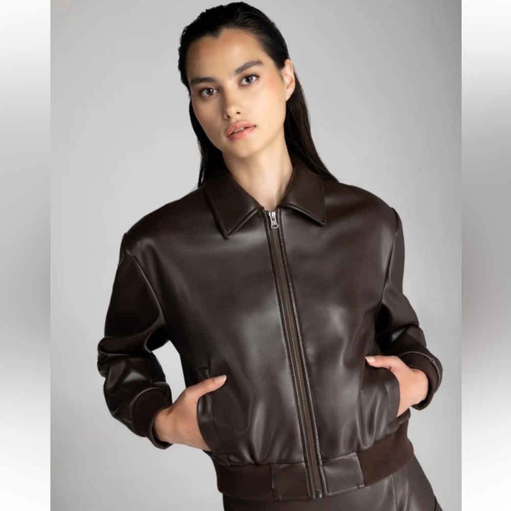 SOLD ✨Pure & Simple Faux Leather Jacket - Picture 1 of 7